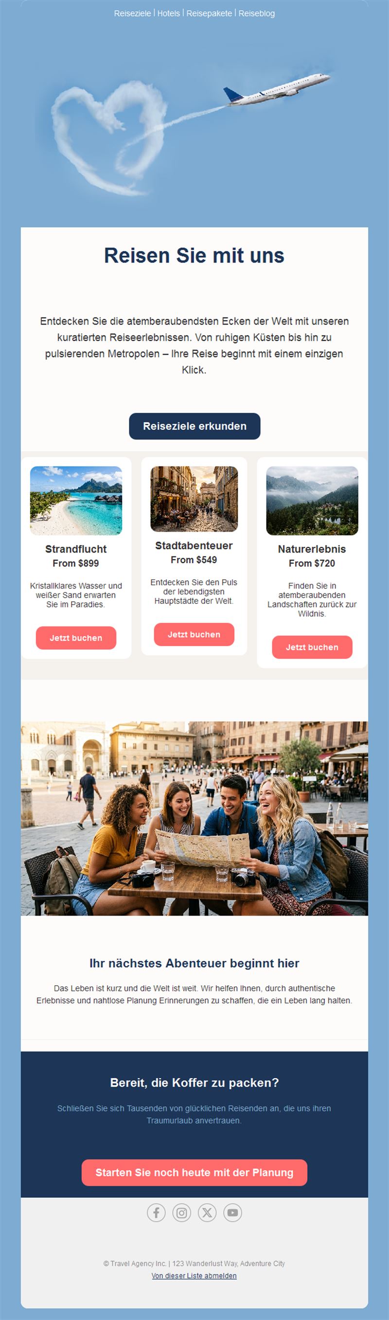 Holiday Travel Email Alerts