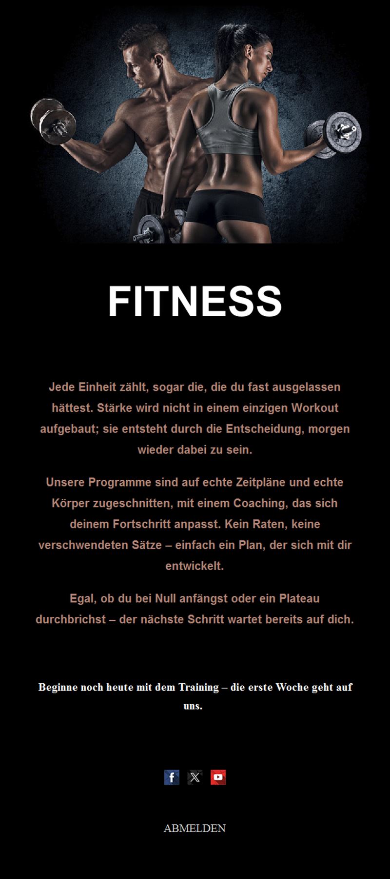 Exercise Email Updates