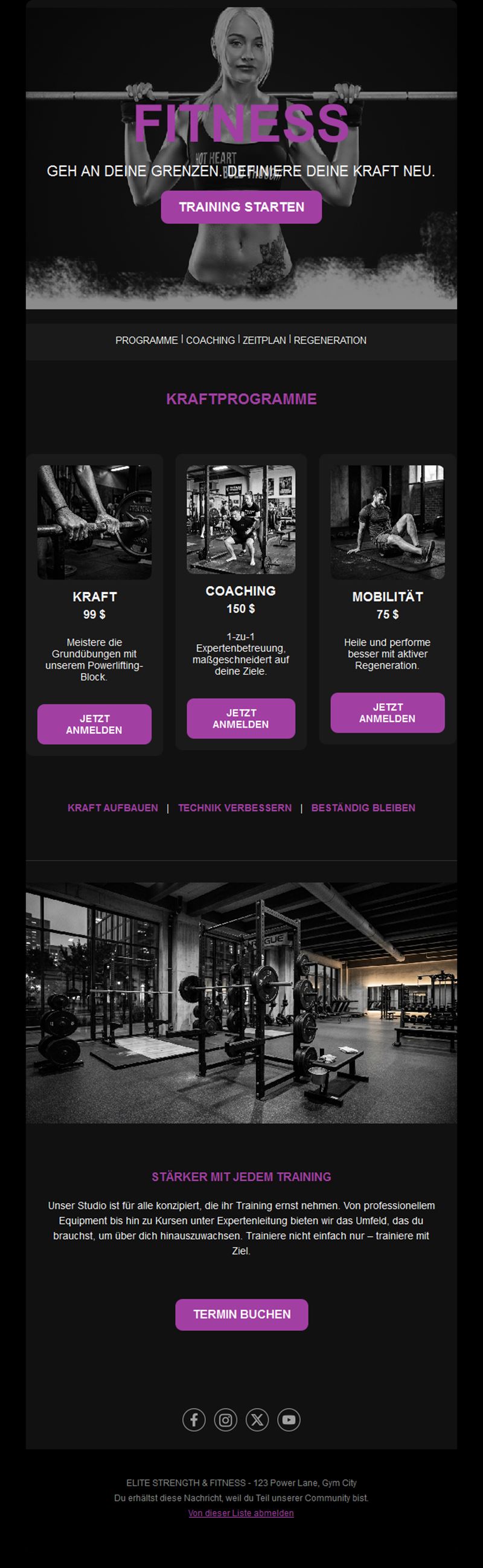 Fitness Motivation Emails