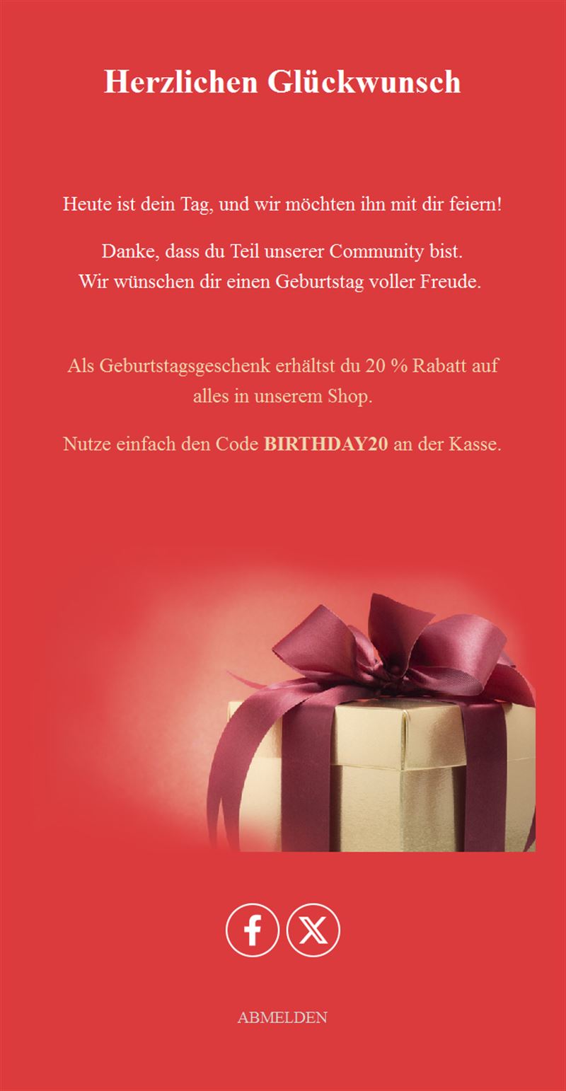 Birthday Wishes Email Templates