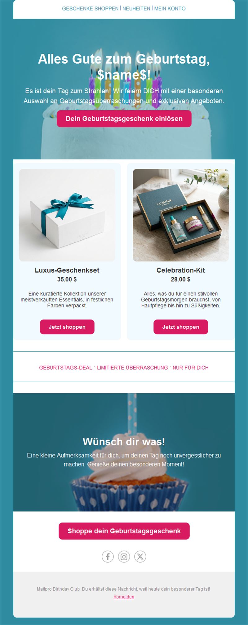 Birthday Party Email Alerts