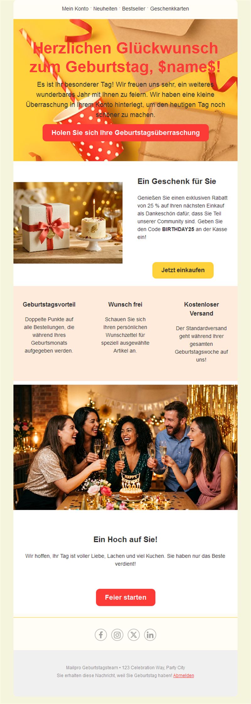Fun Birthday Email Templates