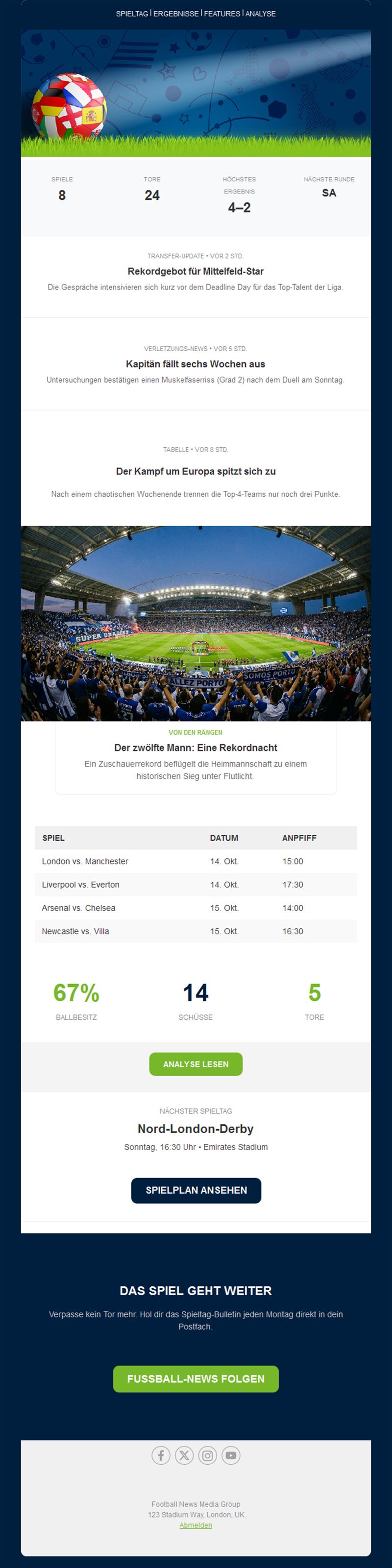 Goal Highlight Emails