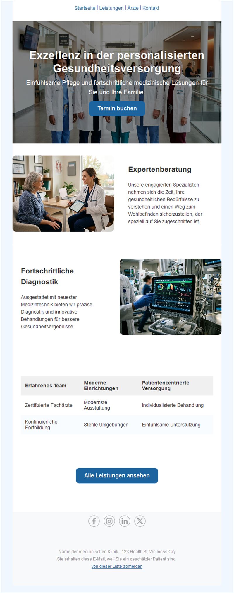 Health Clinic Email Templates