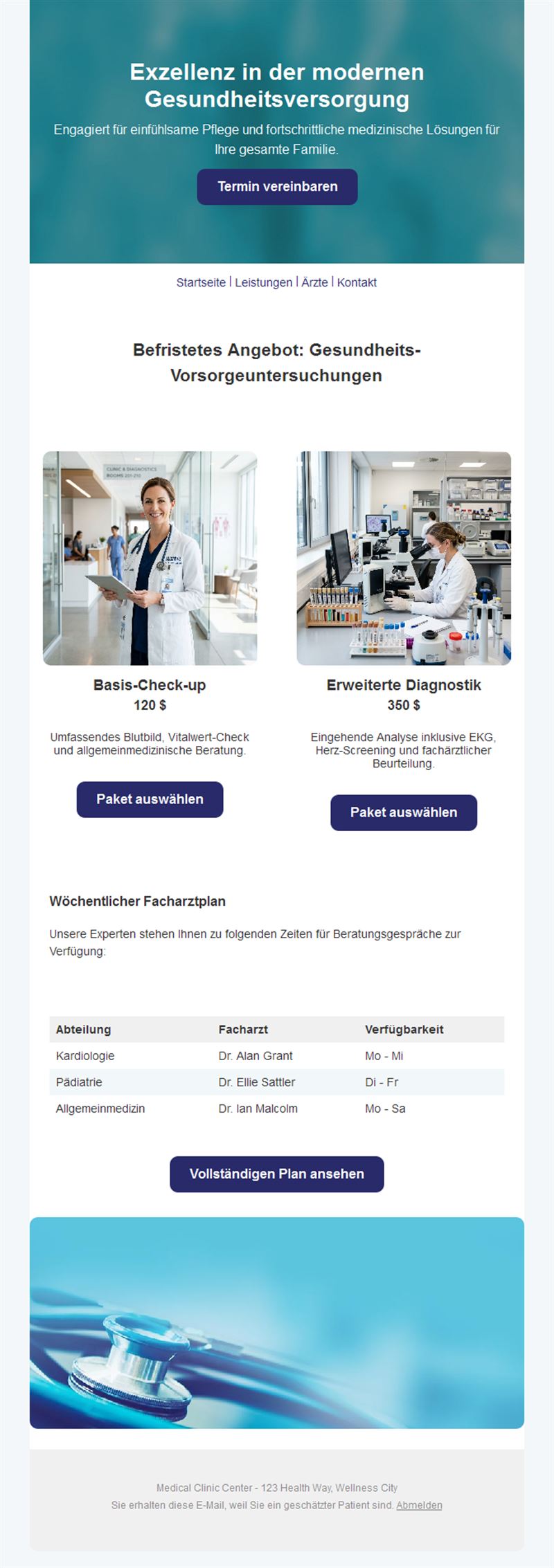 Health Tips Email Layout