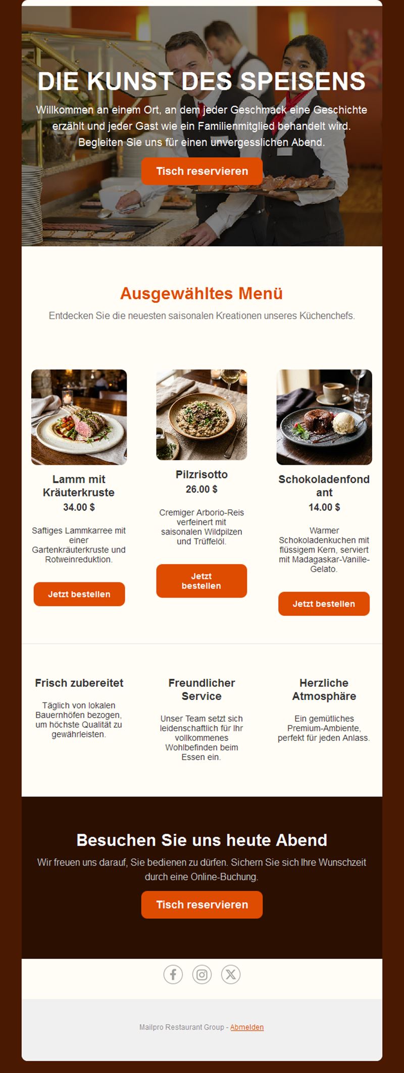 Restaurant Email Templates