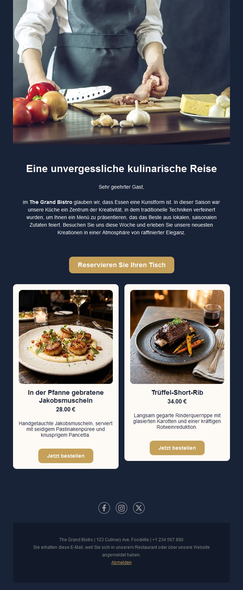 Restaurant Email Templates