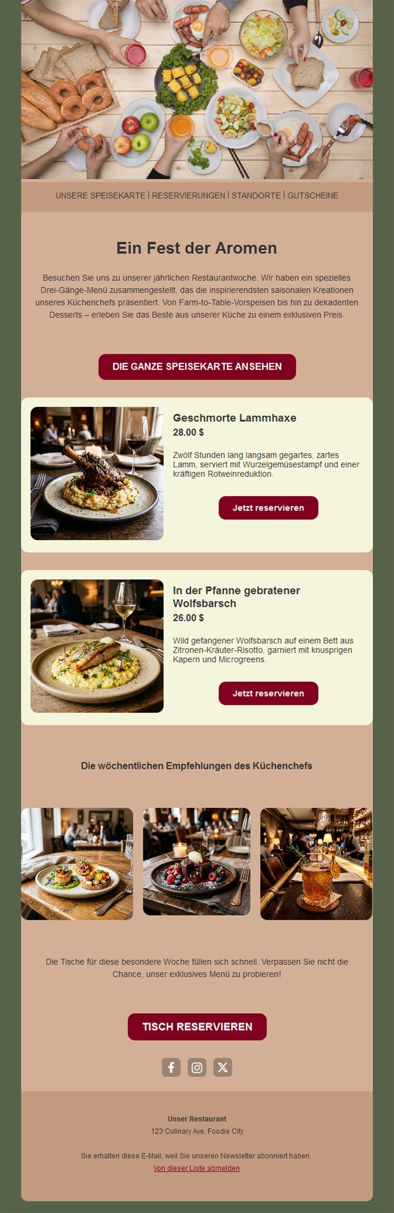 Gourmet Email News