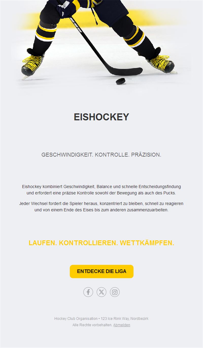 Ice Hockey Email Updates