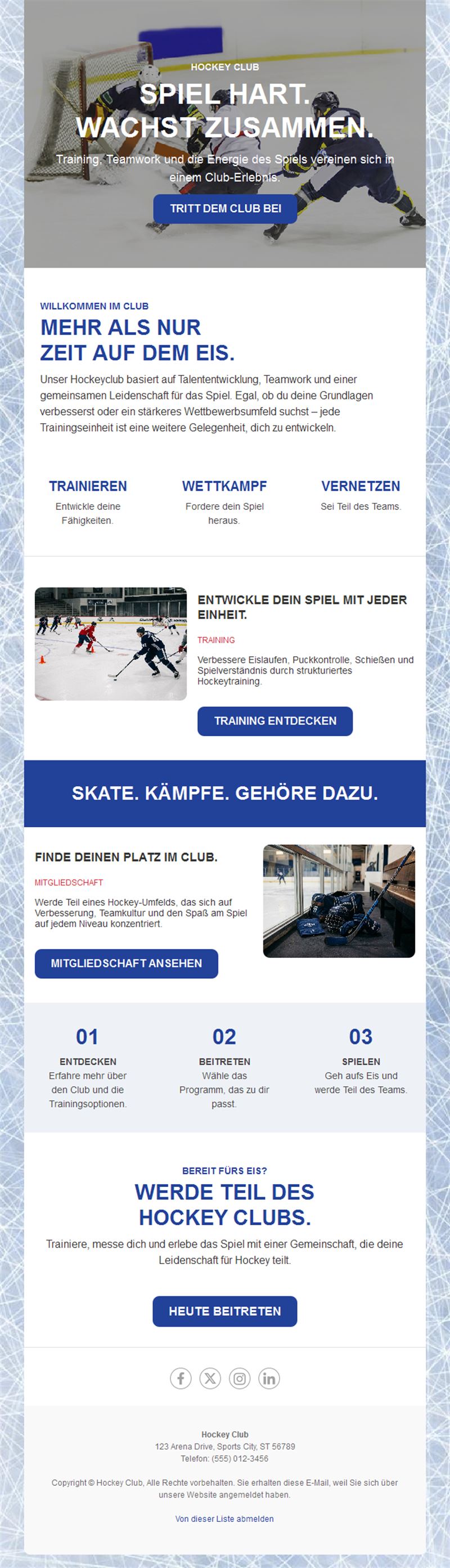 Ice Rink Email News