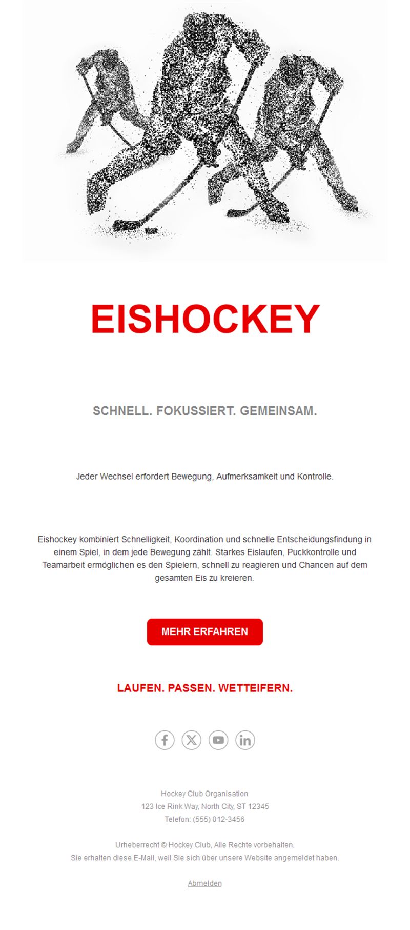 Hockey Action Email Alerts
