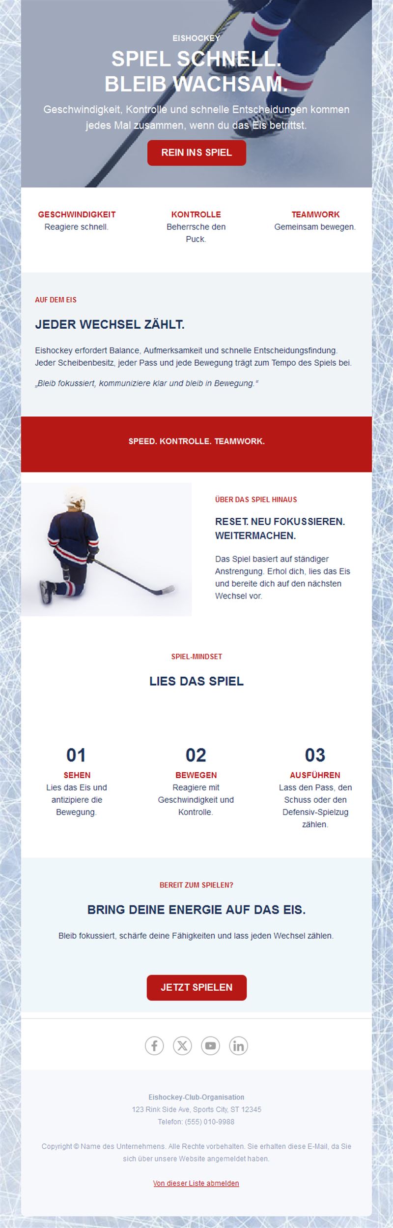 Hockey Update Emails