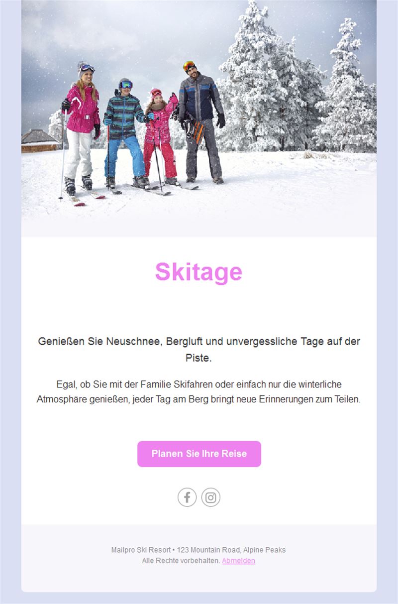 Ski Resort Newsletter