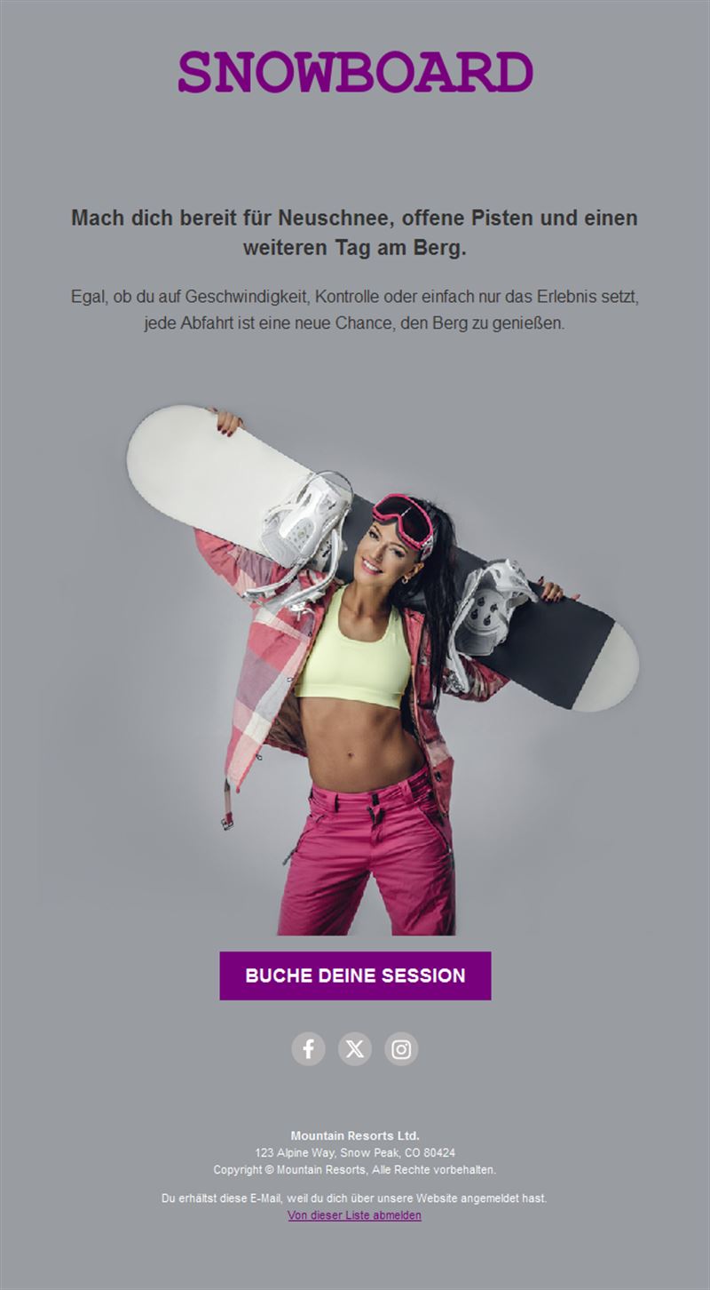 Winter Sports Template