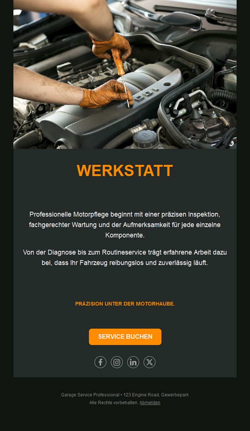 Car Service Email