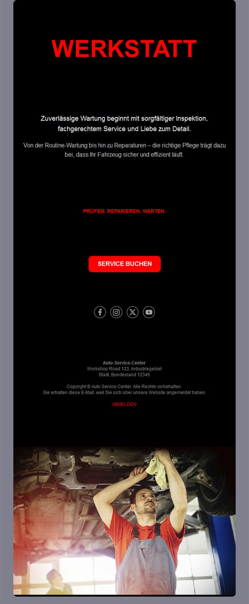 Garage Campaign Email