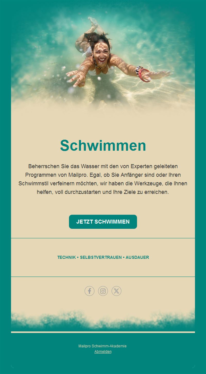 Swimming Event Emails