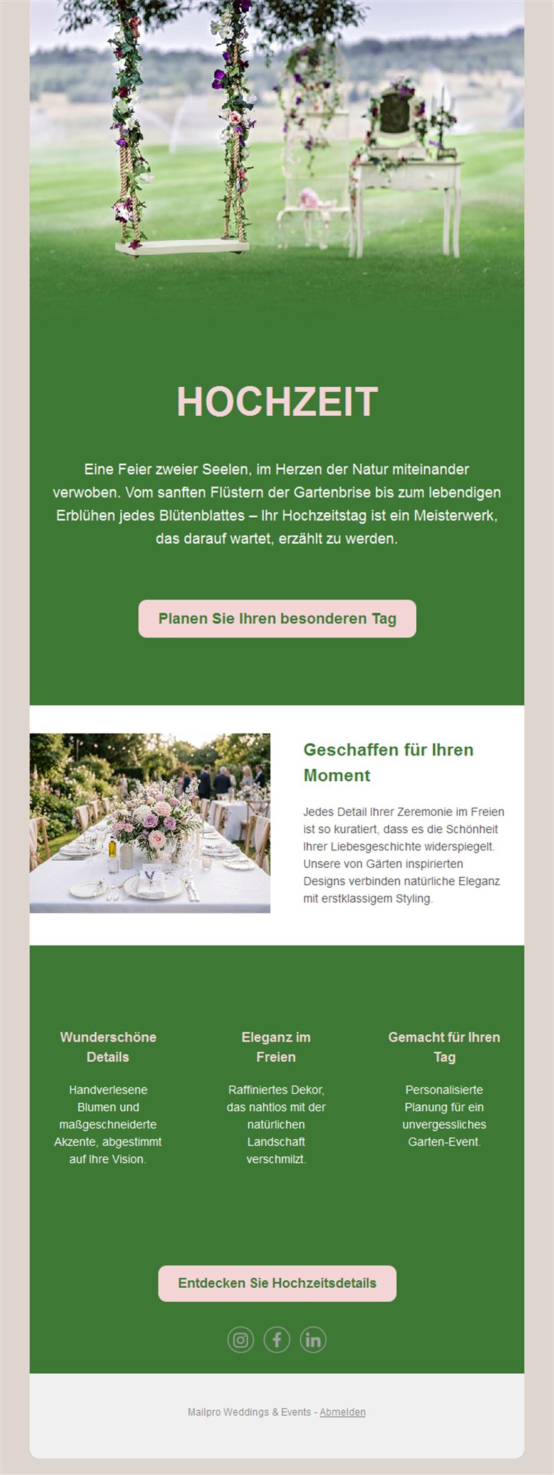 Wedding Celebration Emails
