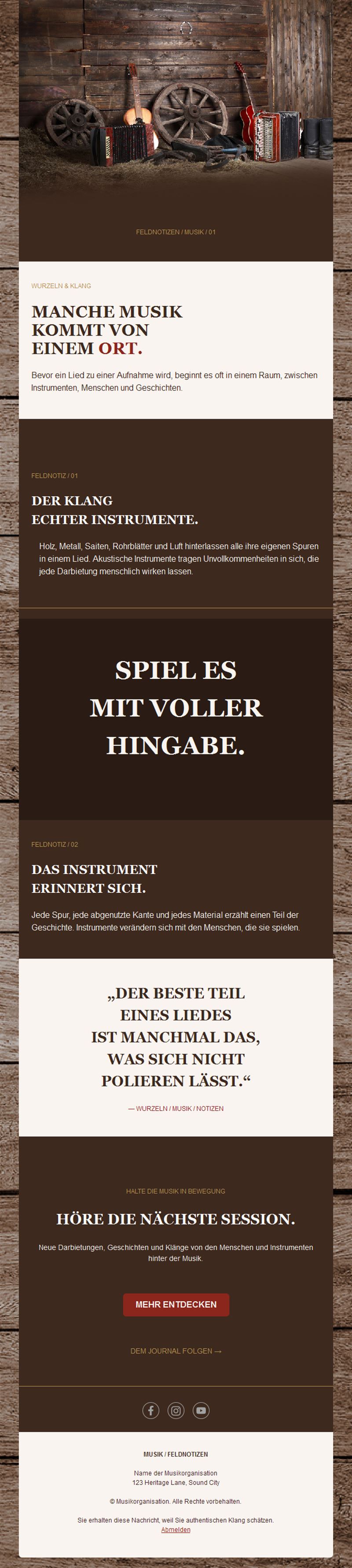 Creative Music Emails