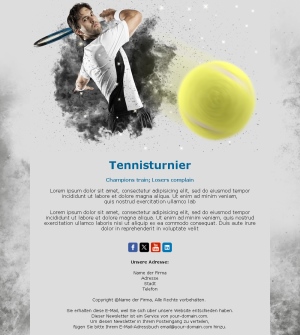 Tennis Newsletter Ideen