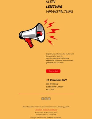 Personalisierte Event-Einladungs-E-Mail-Vorlage