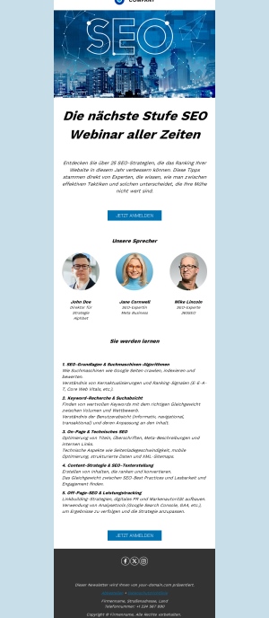 Event-Einladungs-E-Mail-Vorlagen