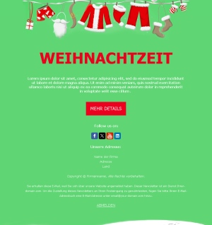 Weihnachten Geschäft Emails