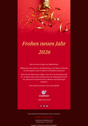 Email Neujahrsgrüße 2026 Geschäft