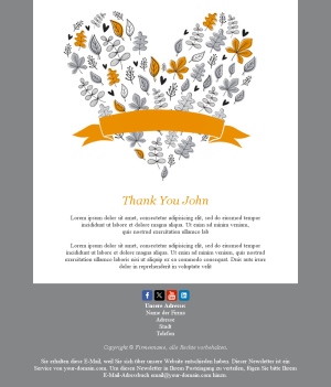 Template Email Dankeserie