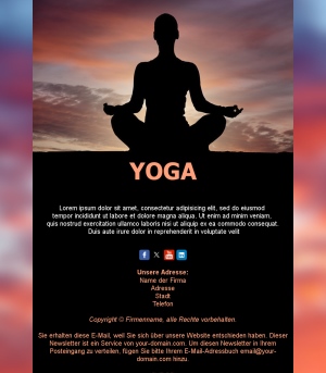 Template Email Yoga Flow Design