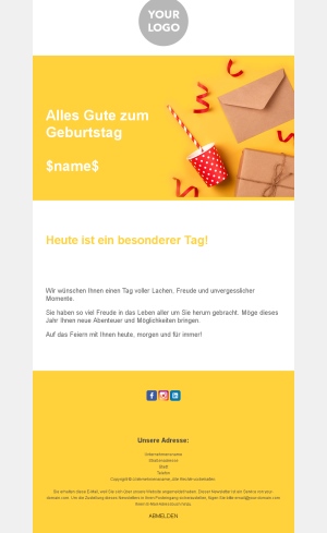 Geburtstags-E-Mail-Vorlagen