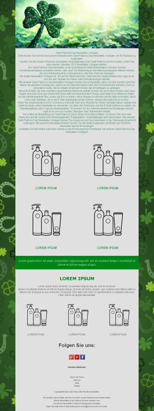 Irische Feier Emails