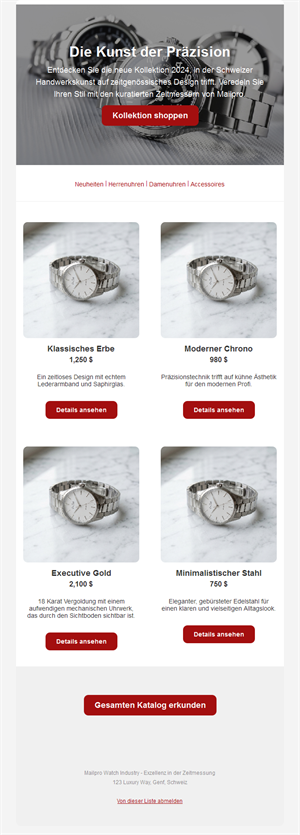 Luxury Watch Collection Templates
