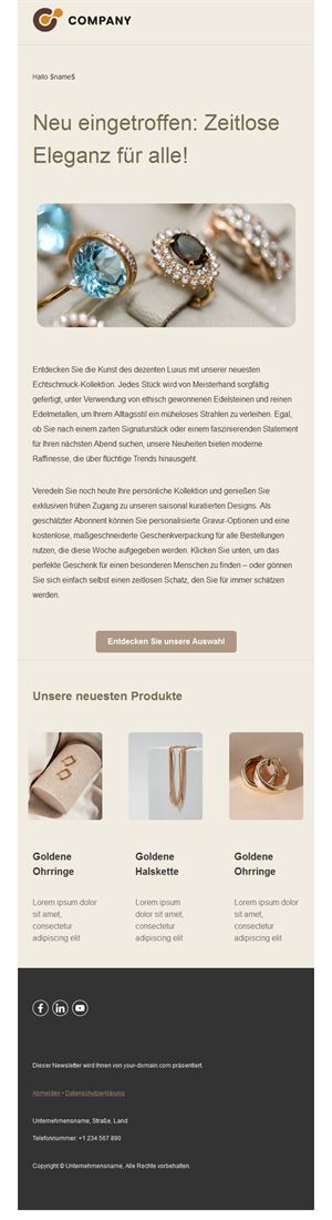 Elegant Jewelry Email Template