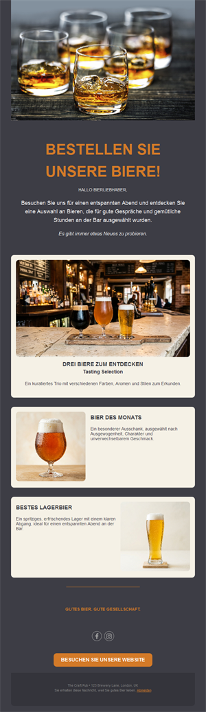 Bar Favorites Email Layouts