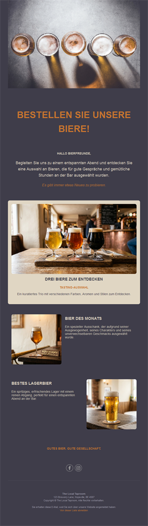 Drink Promo Email Layouts
