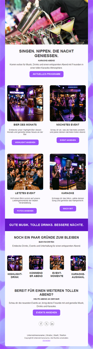 Happy Hour Email Layouts