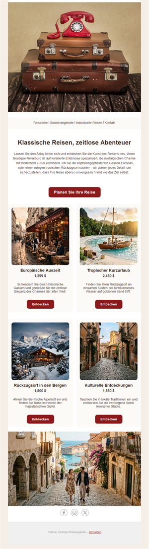 Travel Newsletter Emails