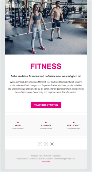 Fitness Tips Email Templates