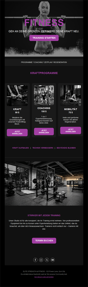 Fitness Motivation Emails