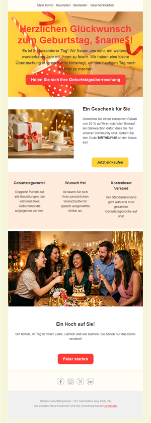 Fun Birthday Email Templates