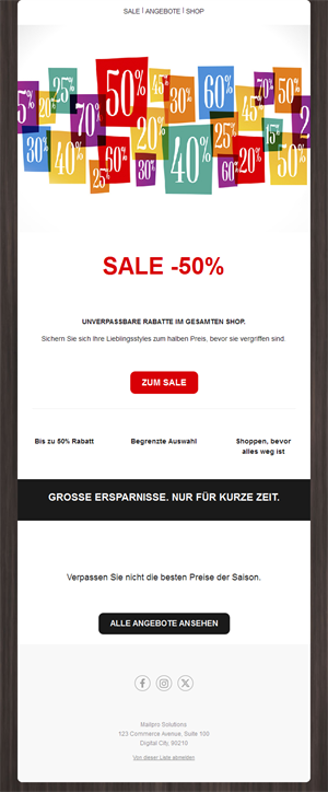 Discount Email Alerts
