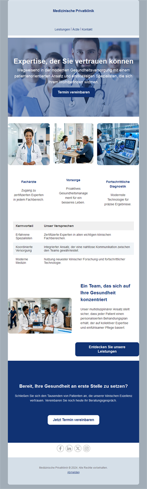 Medical Reminder Email Layouts