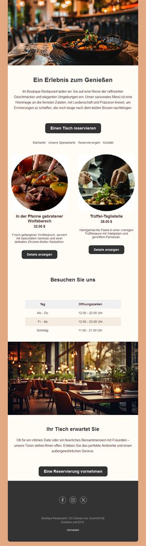 Seasonal Restaurant Highlights