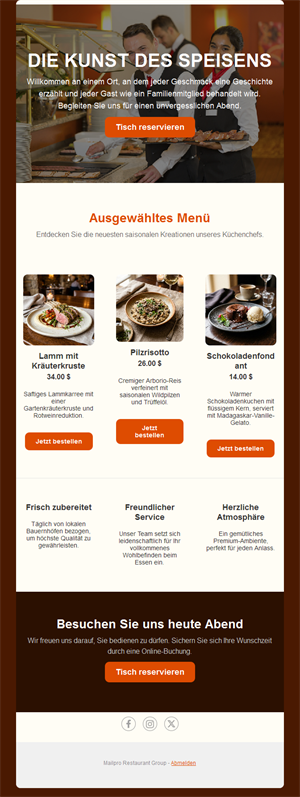 Restaurant Email Templates