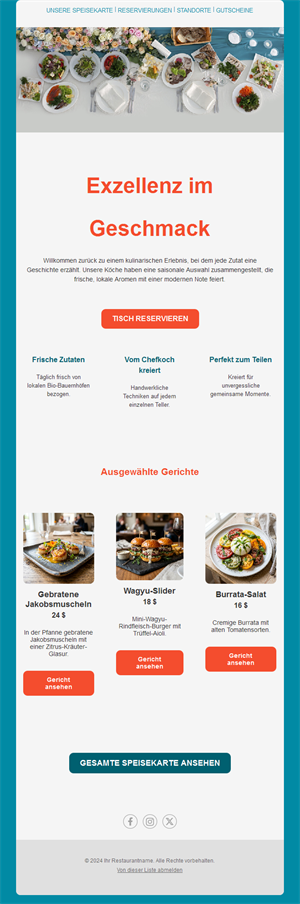 Restaurant Specials Emails