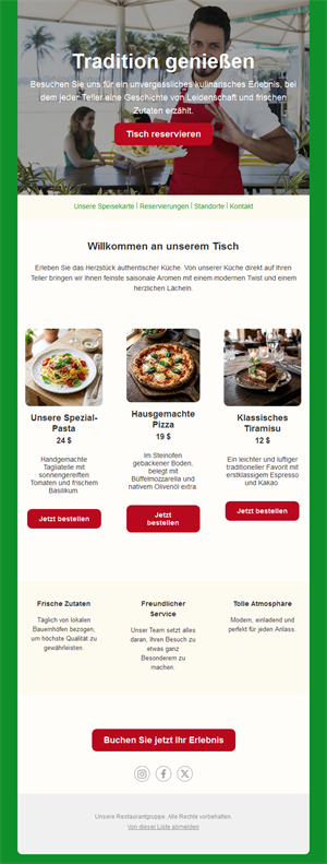 Dining Offer Email Templates