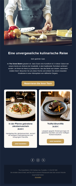 Restaurant Email Templates