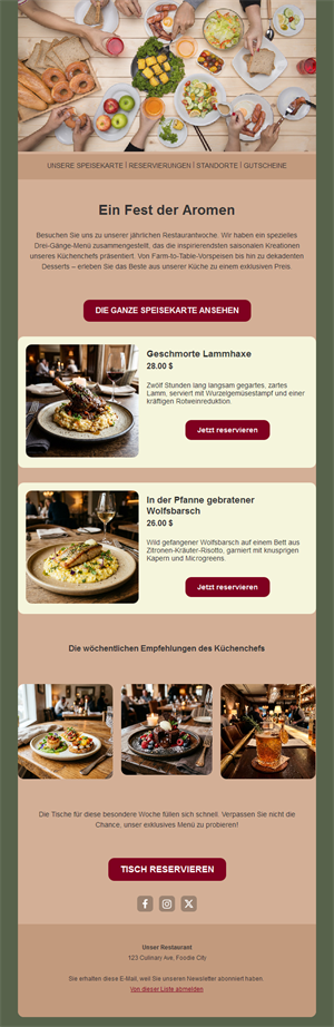 Gourmet Email News