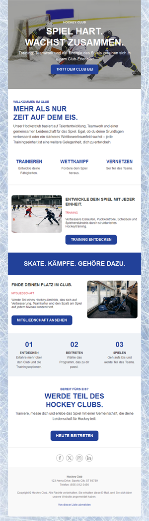 Ice Rink Email News